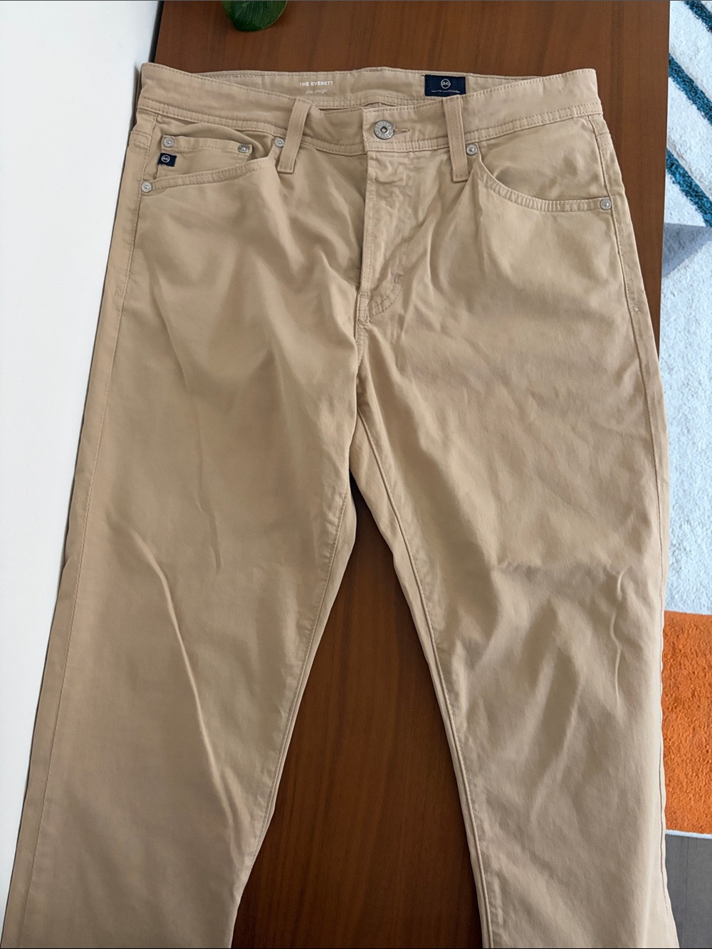 Ag Adriano Goldschmied Straight-Leg Chinos in Light Tan